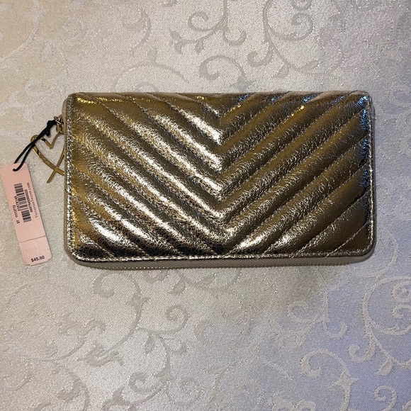 Victoria’s Secret Gold Metallic Accordion Wallet NWT - Picture 5 of 12